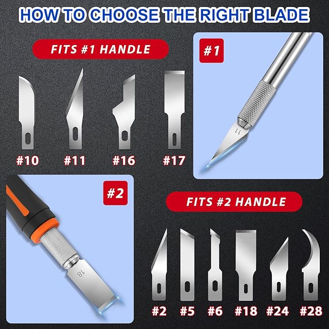 DIYSELF 150-Piece Hobby Craft Knife Blades, #17 Exacto Knife Blades, Hobby - Image 4