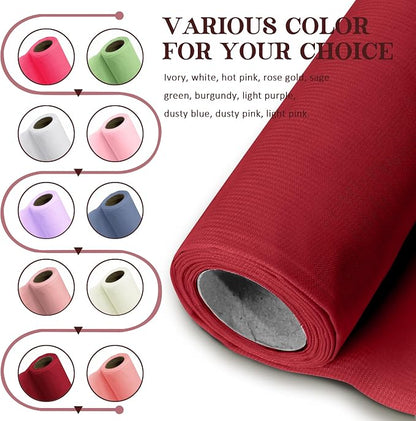 Horbaunal Burgundy Chiffon Fabric by The Yard, 10 Yard Continuous Sheer Fabric - Image 2