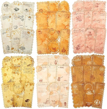 Coffee-Themed Lace Paper Set, DIY Crafts, Card Making, and Planners by Auriicleaf