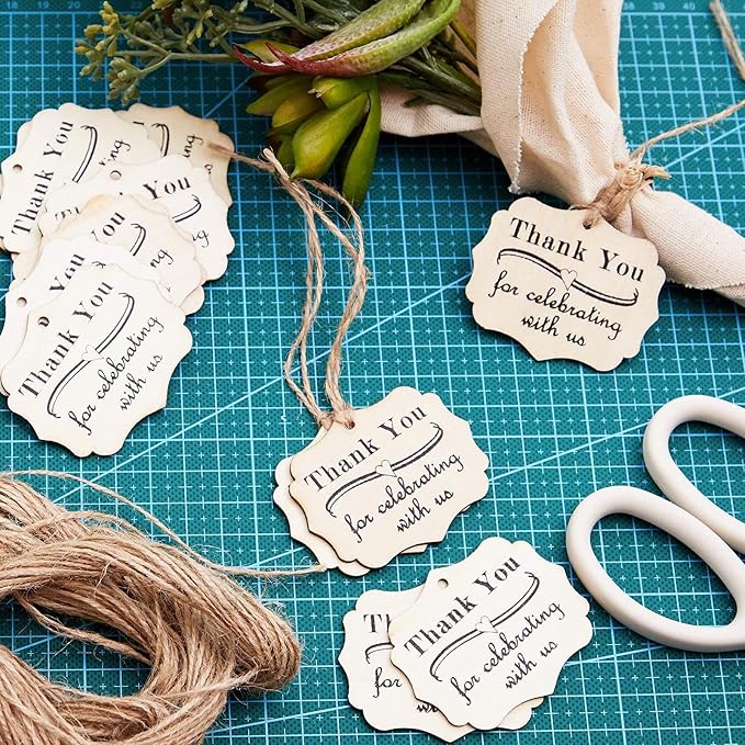 Juvale Wooden Thank You Tags - Image 2