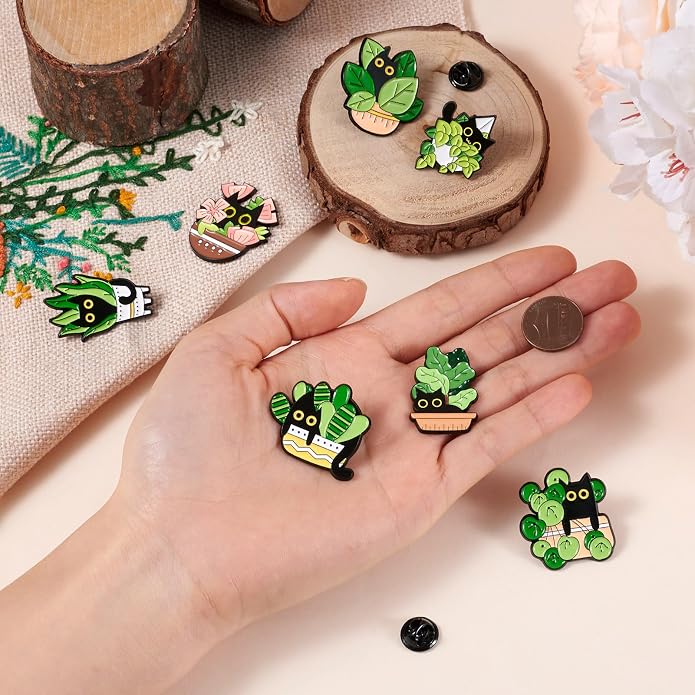 Mixed Enamel Pins for Backpacks, Beadthoven Cute Enamel Brooch Pins Set - Image 5