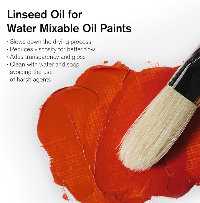 Winsor & Newton Artisan Linseed Oil, 75ml bottle - Image 2