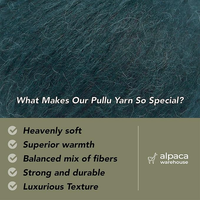 Pullu - Baby Alpaca Merino Wool Yarn Set of 3 Skeins Worsted Weight - Sourced - Image 2