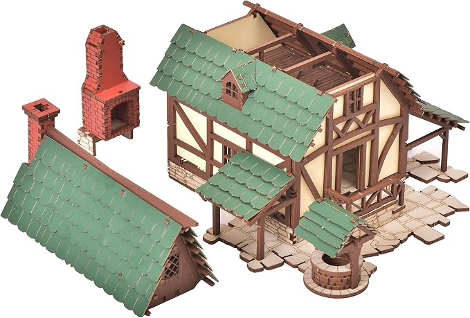 Green Gables P - 3D Wooden Puzzle - DIY 28mm Scale Model Building Kit - Image 2
