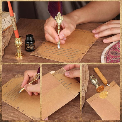 Feather Quill Pen and Ink Set 27Pcs Calligraphy Pens Fountain Pen Calligraphy - Image 4