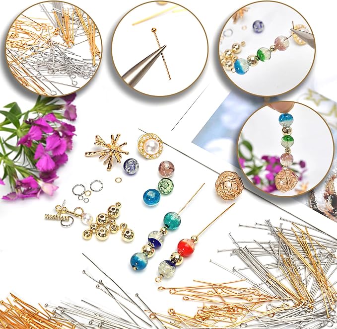 150pcs Silver Filled Flat Head Pins Non Tarnish Craft Earring Bracelet Jewelry - Image 4