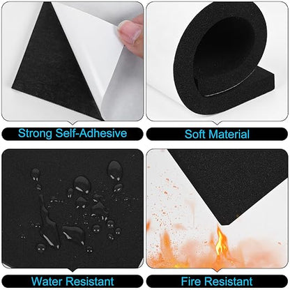 ToLanbbt 8 PCS Adhesive Foam Padding Sheets Closed Cell Neoprene Foam Sheet - Image 3