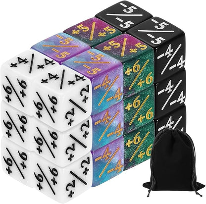 uxcell 24Pcs Magic Dice Counters, Acrylic D6 Life Token Dice Set by uxcell