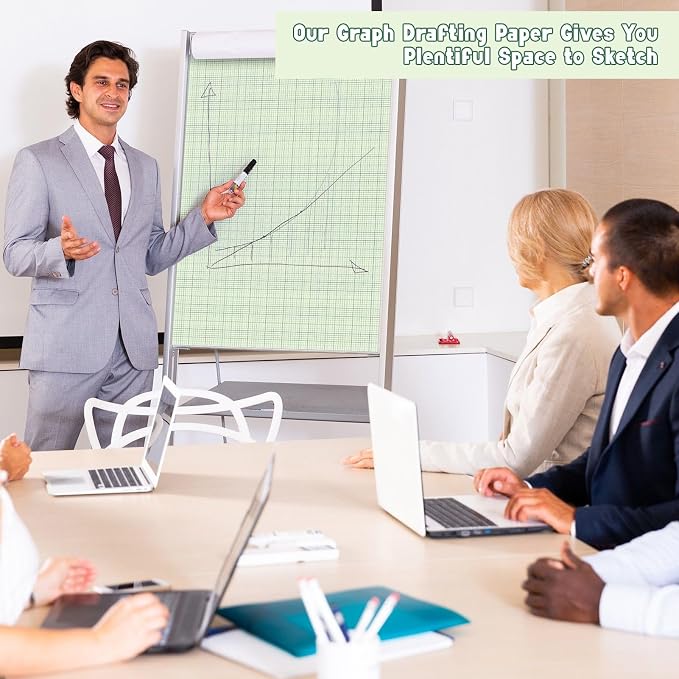 30 Pack 24" x 36" Large Graph Paper Bulk Graph Paper Pad Large Grid Paper Sheet - Image 4