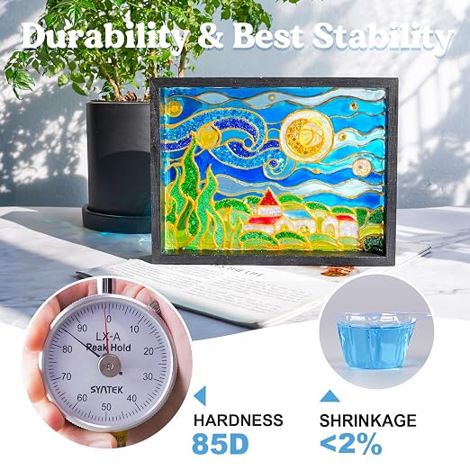 LET'S RESIN UV Resin with Light, Upgraded 200g Crystal Clear&Low Odor, UV Light - Image 4