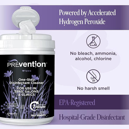 Prevention All Purpose Disinfectant Wipes – Canister of Cleaning Wipes - Image 4