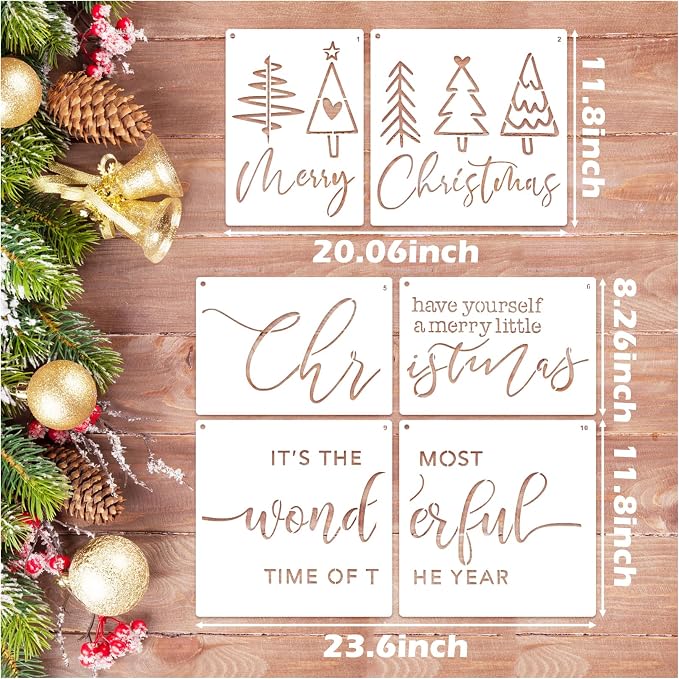 Christmas Stencils for Door Mats Reusable Large Doormat Stencils for Painting - Image 5