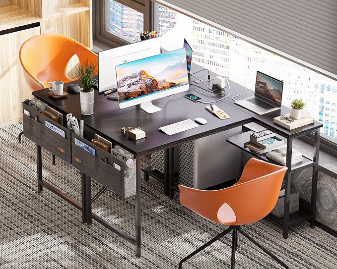 ODK 40 Inch Small L Shaped Gaming Computer Desk - Image 4