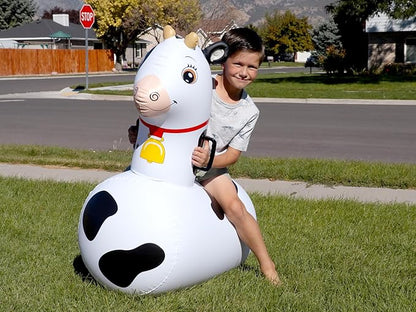 Hearthsong Hop N Go Inflatable Bouncy Cow Riding, Hopping Toys - Image 4