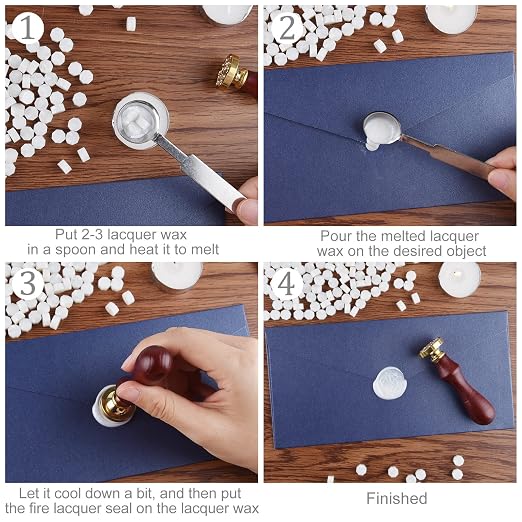 500 Pcs White Wax Seal Beads Set - Image 3