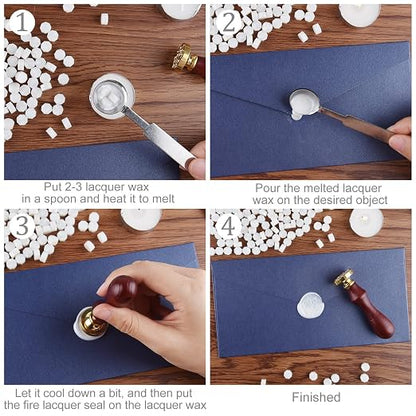 500 Pcs White Wax Seal Beads Set - Image 3