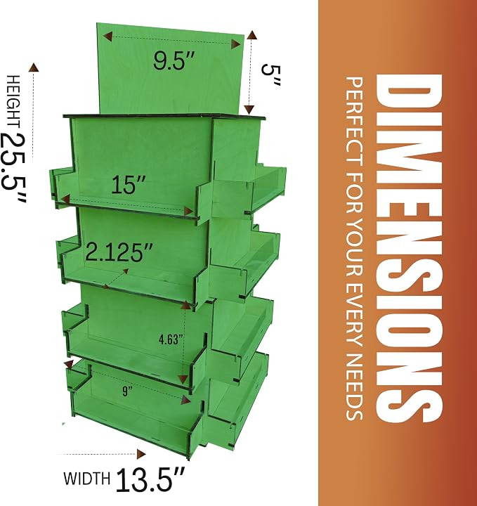 TORCHED DISPLAYS 4-Sided Rotating Display Stand - Image 3