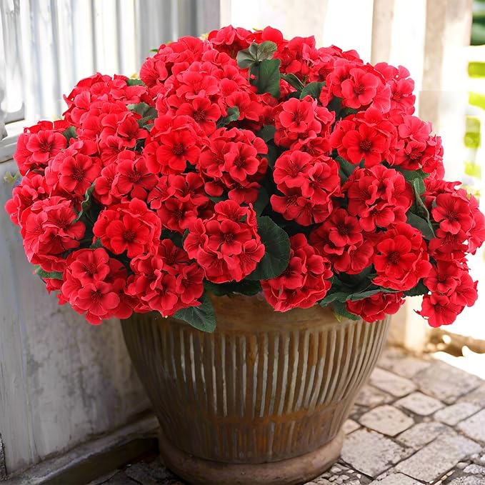 Hananona 24 Pcs Artificial Geranium Flowers - Image 5