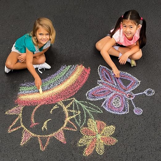 S&S Worldwide Jumbo Sidewalk Chalk Multi-color | 9 Colors | Non-Toxic | 4 Inch - Image 2