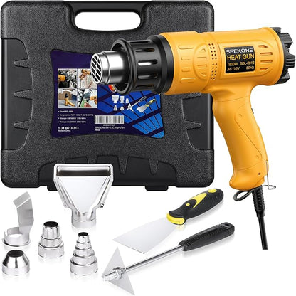 SEEKONE Heat Gun 1800W Heavy Duty Hot Air Gun Kit by SEEKONE