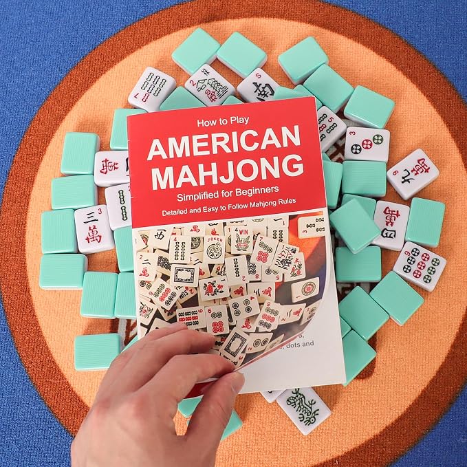 American Mahjong Game Set, 166 Light Green Tiles, 4 All-in-One Color - Image 7