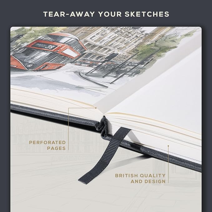 Beechmore Books Square Sketchbook – 8x8 Premium Vegan Leather Bound Large - Image 5