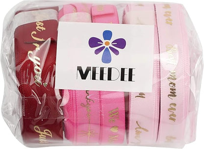 MEEDEE Pink Ribbon for Gift Wrapping Thank You Just for You Ribbon Mothers Day - Image 9