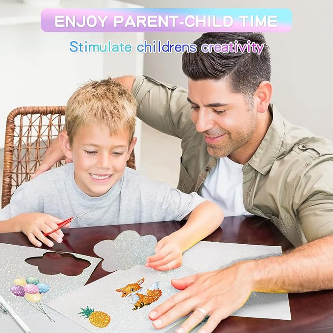Holographic Sticker Paper, 24 Sheets Transparent Holographic Laminate Vinyl - Image 7