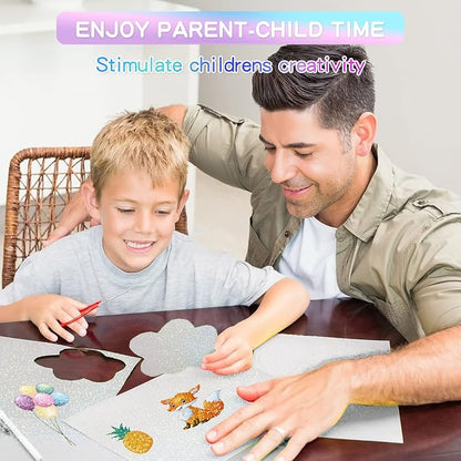 Holographic Sticker Paper, 24 Sheets Transparent Holographic Laminate Vinyl - Image 7
