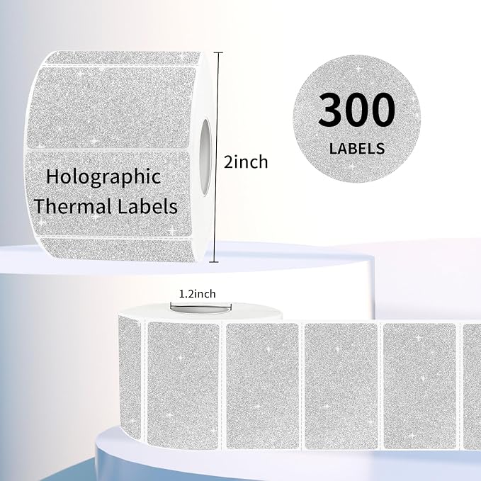 Direct Thermal Label 2x1 Inch- Barcode Labels- Holographic Thermal Sticker - Image 2