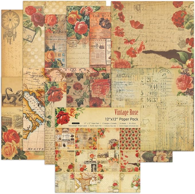 Vintage Scrapbook Paper 12 ×12 - Image 5
