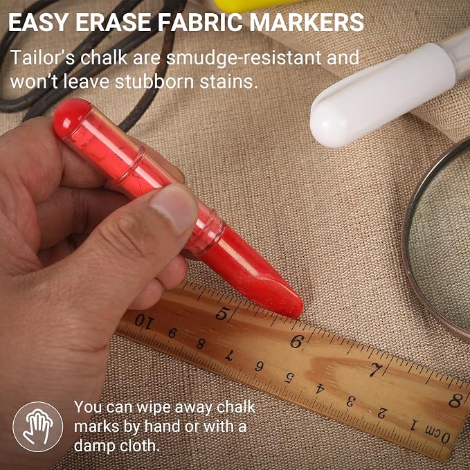 Fabric Chalk Markers -Erase Tailor’s Chalk - Image 5