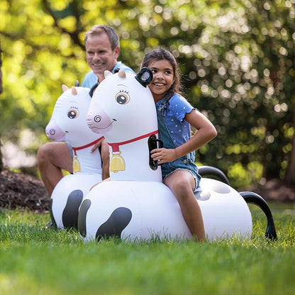 Hearthsong Hop N Go Inflatable Bouncy Cow Riding, Hopping Toys - Image 9