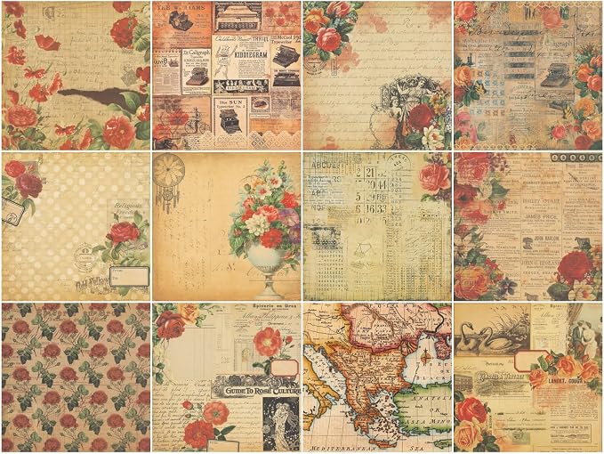 Vintage Scrapbook Paper 12 ×12 - Image 4
