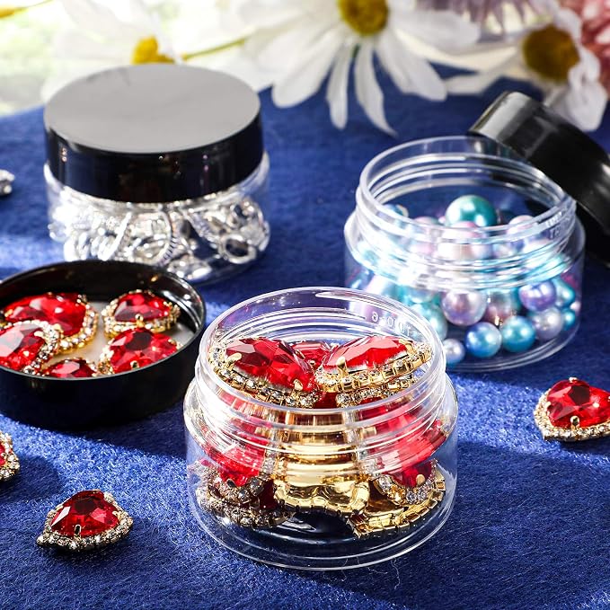 SATINIOR 12 Pack 1 oz Plastic Container Jars - Image 3