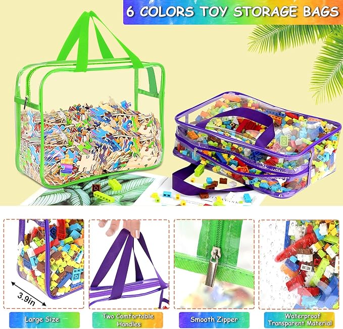 OPELETNNT 6 Color Large Toy Storage Bags - Image 3