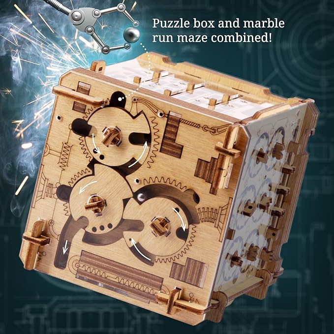 iDventure Cluebox Cambridge Labyrinth – Wooden 3D Puzzle Box – Escape Room - Image 3