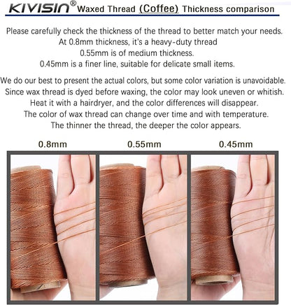 Sturdy Bonded Waxed Polyester Thread, 437 Yards Wax String Cord - Image 4