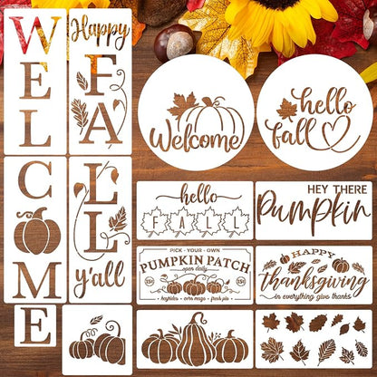 Fall Stencils for Painting on Wood Pumpkin Stencil Thanksgiving Stencils for by SUNVERSE