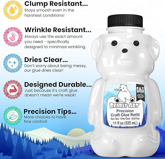 Bearly Art Precision Craft Glue 11fl oz Refill - Image 4