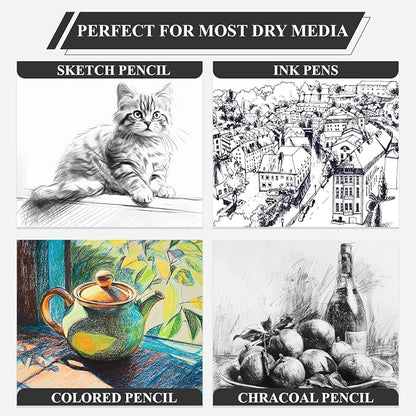 Yagol Sketch Book 9x12 Inch 100 Sheets 68LB/100GSM, Sketch Pad - Image 5