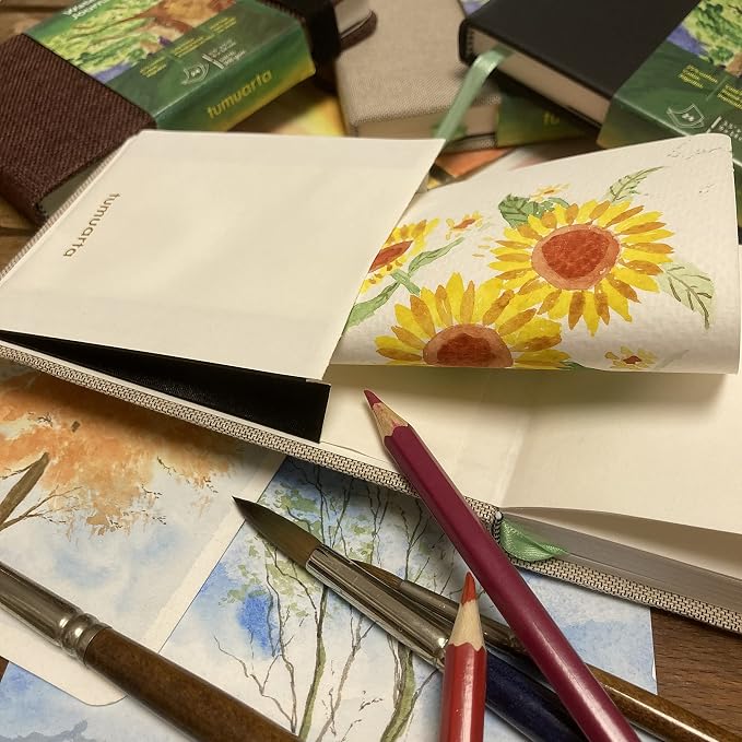 Watercolor Journal, 140 LB, 300 GSM, tumuarta Cotton Paper, Cold Press - Image 6