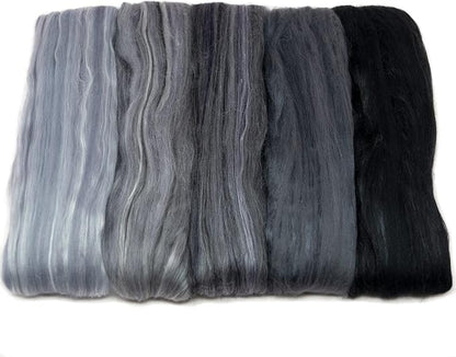 Merino Silk Luxe Tonal Designer Blend. Superfine Merino, Tussah Silk. Top Roving - Image 2