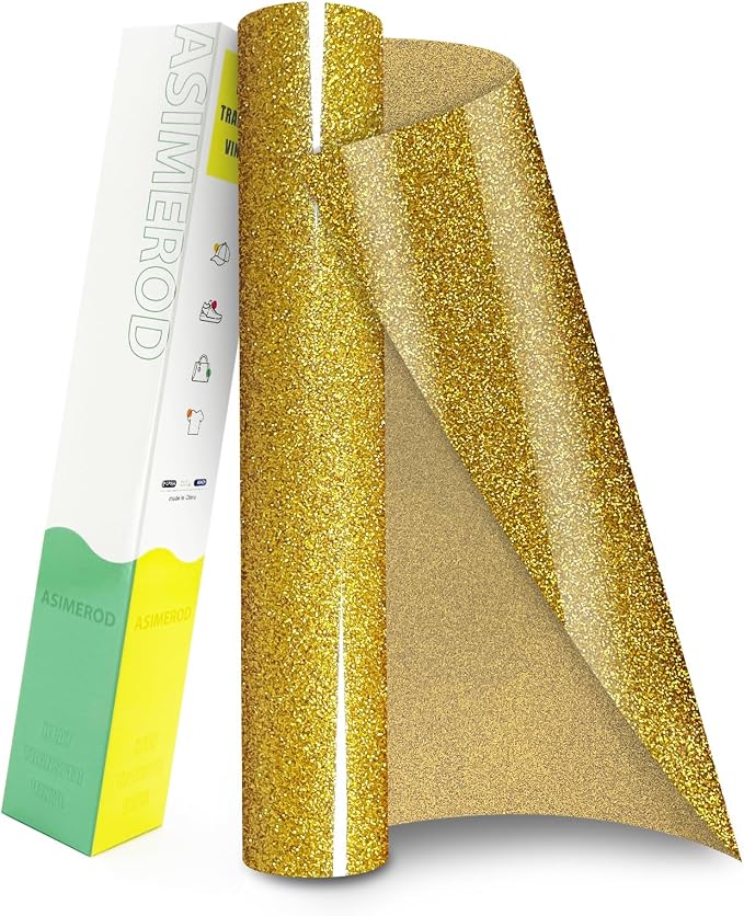 Glitter HTV Heat Transfer Vinyl Rolls- 12" x 10ft. Glitter Iron on Vinyl by Unknown