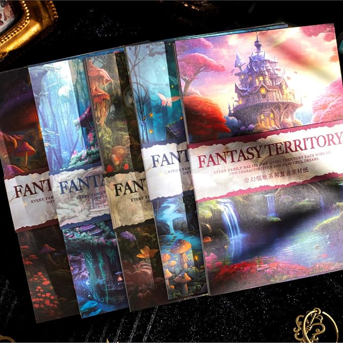 Fantasy Territory Scrapbook Paper Set, Scrapbooking, DIY Projects, and Art - Image 5