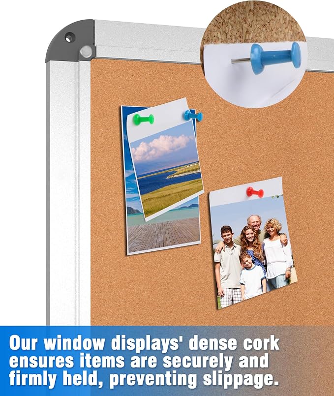 2 Pack 36"x24" Enclosed Bulletin Board, Lockable Weather-Resistant Aluminum - Image 7