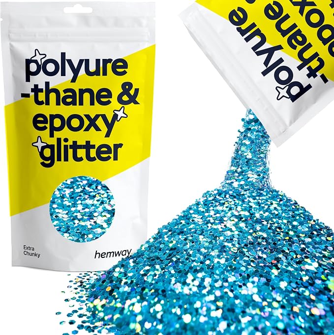 Hemway Polyurethane & Epoxy Resin Glitter 100g / 3.5oz Metallic Crystal Flake by Hemway