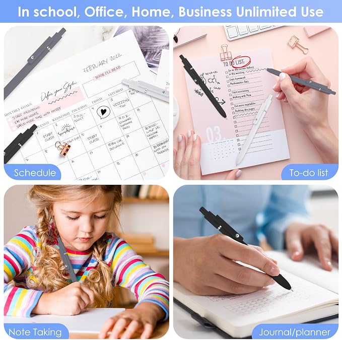 12PCS Gel Pens Black Ink Fine Point Pens - Image 6