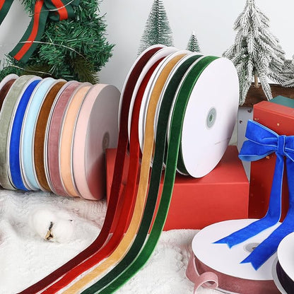 Khaki Velvet Ribbon, Hair Bows, Handmade Craft and Christmas, Wedding Decoration - Image 3