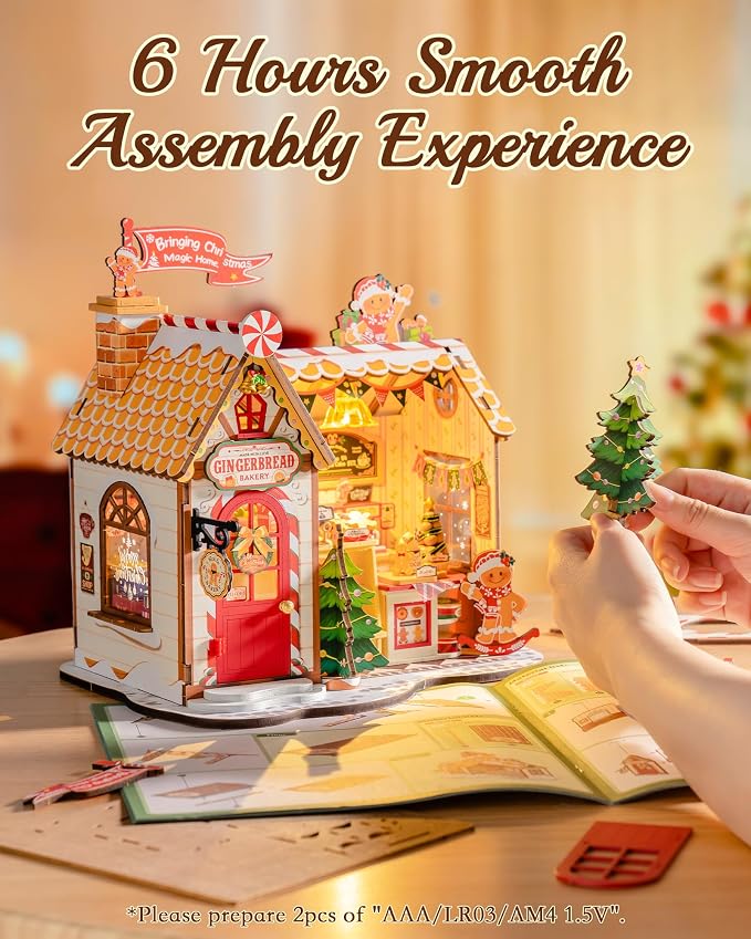 ROBOTIME DIY Miniature House Kit, Tiny House Book Nook - Image 6